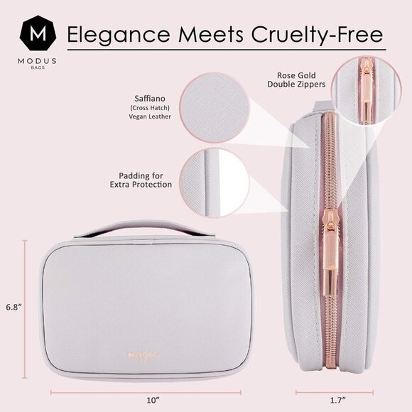 MODUS BAGS Travel Jewelry Organizer, Large Capacity Case for Tangle-Free Jewelry - Picture 6 of 7